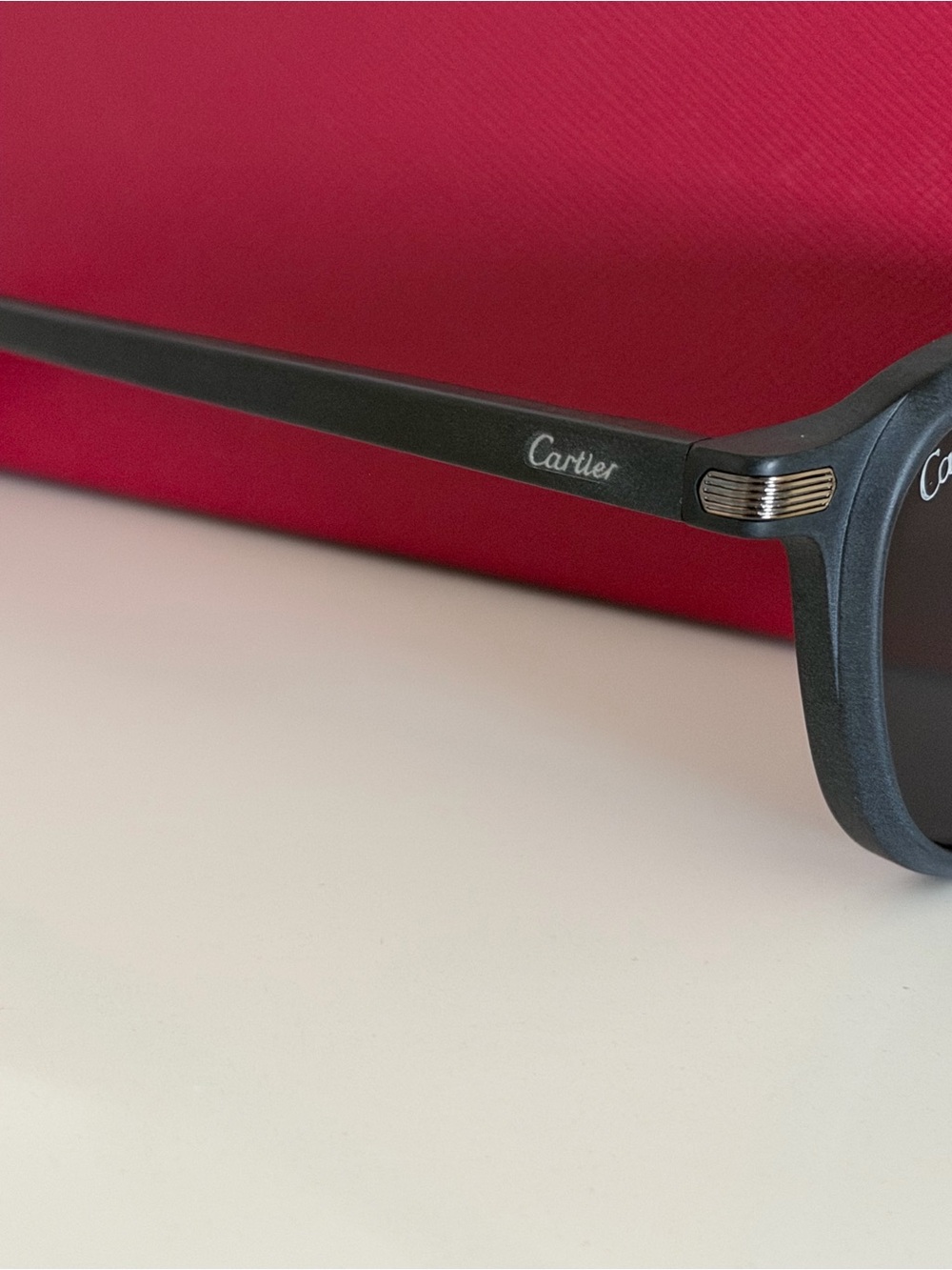 Cartier Sunglasses Black Matte Frame With Case Box & Accessories - Picture 3 of 8
